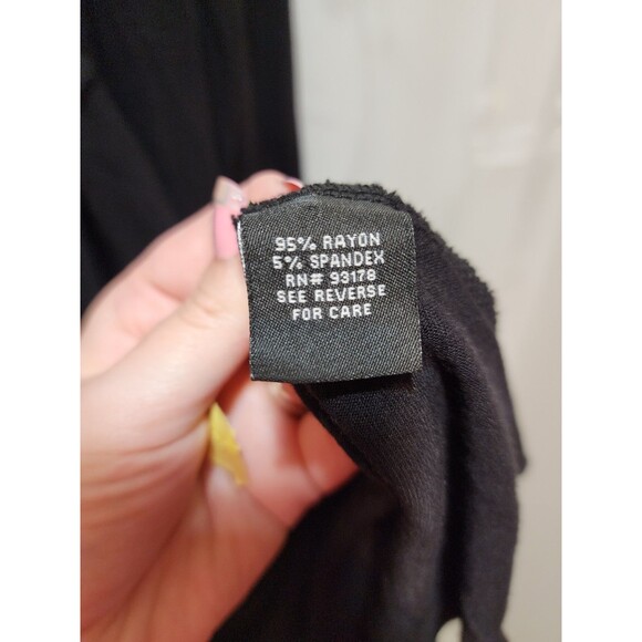 Premise Studio 0X Womens Solid Black Cardigan Duster Office  Career Lightweight - Picture 7 of 12